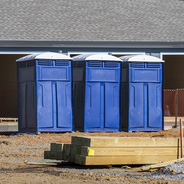 how can i report damages or issues with the porta potties during my rental period in Liberty Center